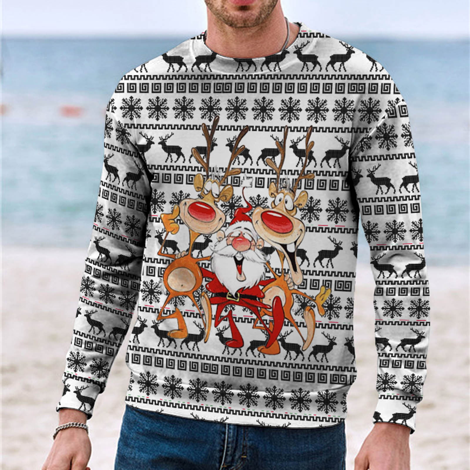 2024 Christmas Shirt Snowman HD Pattern High Quality Fashion Men's Shirt  Buttons Designer Design Tops Men's Lapel Plus Size