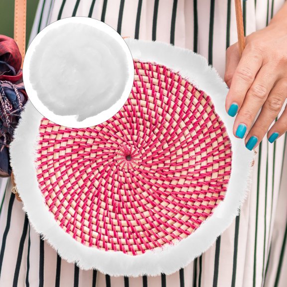 Christmas White Ribbon Trim Furry Fabric Roll Gift Wrapping Bow Craft for Christmas Winter Wedding Tree Wreath Bows Clothing Embellishment