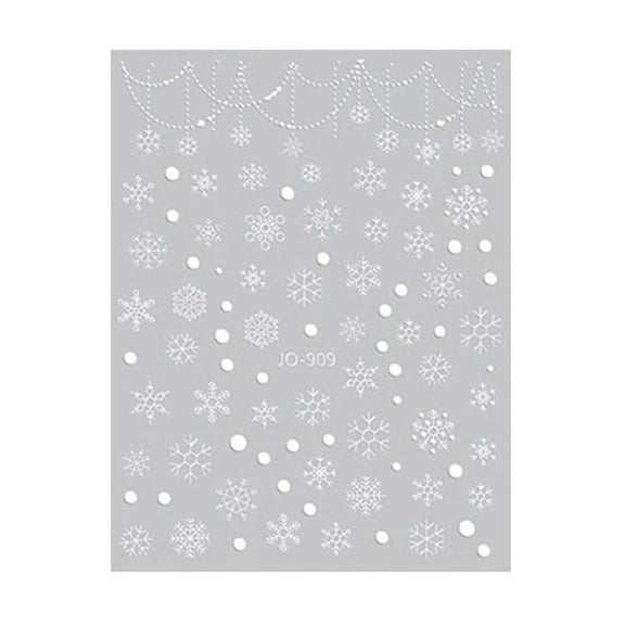 Christmas White Snowflake Crystal Face Decoration Sticker Hot New T5I9