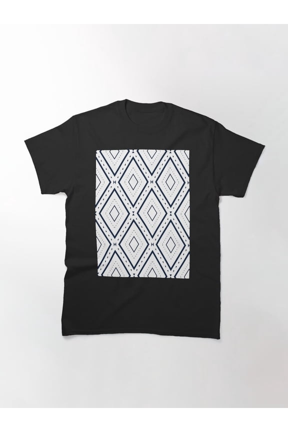 Christmas White Square Ethnic Modern Pattern Festive Unisex T-Shirt up to Size 5XL