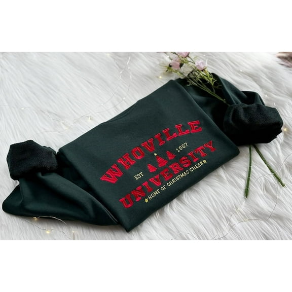 Christmas Whoville University Embroidered Sweatshirt