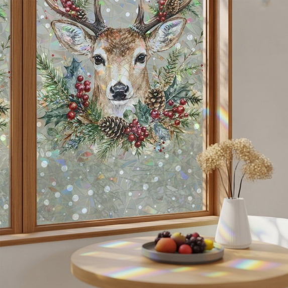 Christmas Wildlife Deer Window Privacy Film,Heat Control Sun Blocking ...