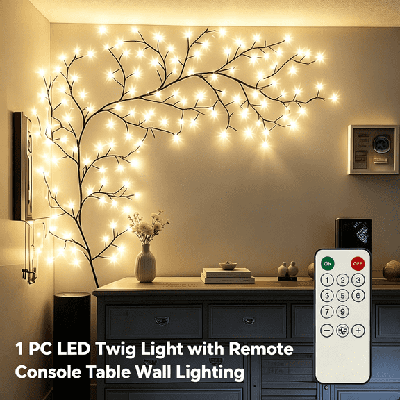Christmas Willow Vine Lights with Remote, 5.9ft 8 Modes Twinkling Lighted Branches for Bedroom Wall Decor, Enchanted Holiday Room Decor