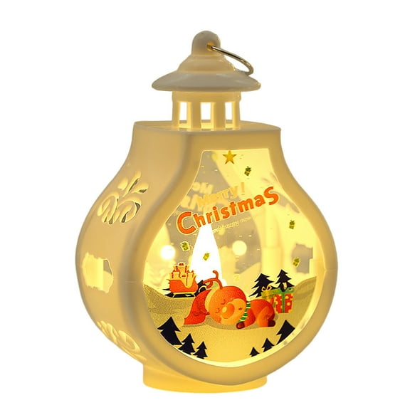 Christmas Wind Light Candle Holder Ornaments,Small Night Lights Holiday Decorations with Festive Glow,Indoor Table Mantel Fireplace Seasonal Accents for Home Party Celebration Decor-B