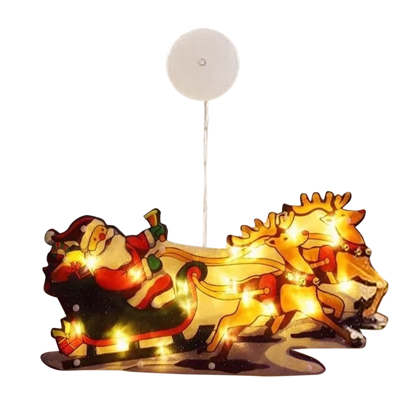 Christmas Window Arrangement Hanging Lights LED String Lights Santa