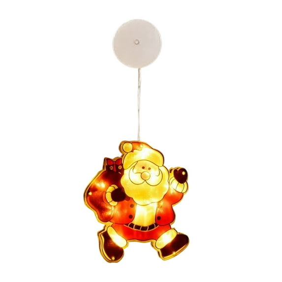 Christmas Window Arrangement Sucker Hanging Lights LED String Lights Santa Snowman Christmas Day Decoration/ Christmas hanging lights small Santa Claus