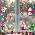 thumbnail image 1 of Christmas Window Clings Stickers Decorations, Snowman Window Decals Snowflake Lights for Windows Decals, 1 of 6
