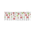 thumbnail image 1 of Christmas Window Curtain, Holiday Drapery Decoration, Polyester Festive Window Valance for Xmas Home Decor, 137x45cm White Red Gray Cozy Seasonal Curtain, 1 of 7