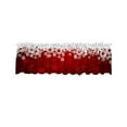 thumbnail image 1 of Christmas Window Curtain, Holiday Drapery Decoration, Polyester Festive Window Valance for Xmas Home Decor, 137x45cm White Red Gray Cozy Seasonal Curtain, 1 of 7