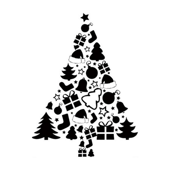 Christmas Window Decorations, Christmas Window Decorations Santa Snowman Reindeer Xmas Snowflake Merry Christmas Window,Double-Side Window Stickers for Party Xmas Decorations Home School