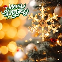 Christmas Window Decorations, Snowflake Christmas Window Lights with Suction Cup, Hanging LED Battery Operated Christmas Lights Indoor Outdoor Xmas Tree Fireplace Home Party Decor