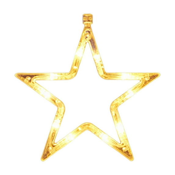 Christmas Window Lights Decorations, Battery Powered LED Light Star Shaped Hanging Pendant, for Xmas Tree Fireplace Indoor Decor