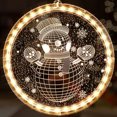 Christmas Window Lights Indoor Novelty Hanging 3D Lights Battery