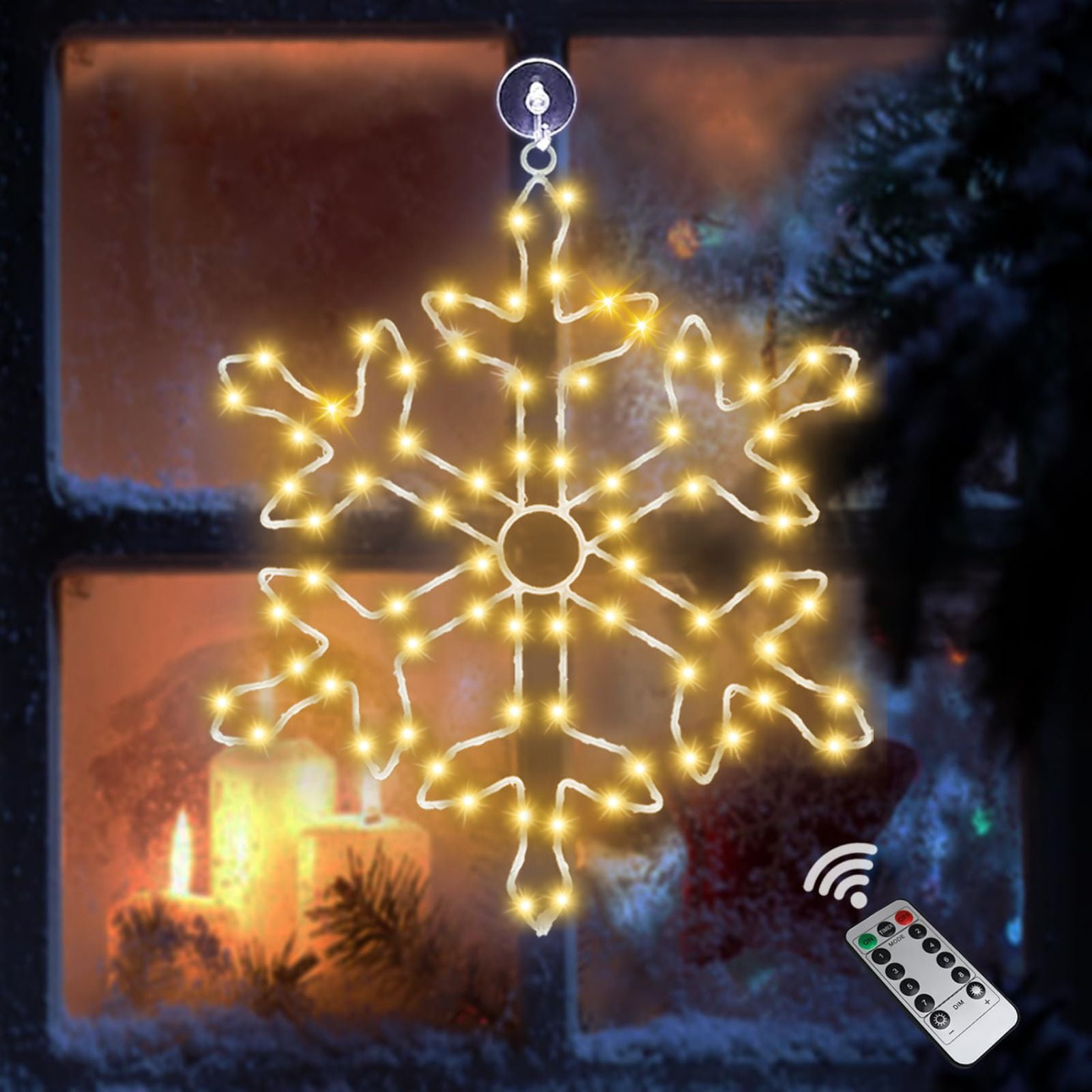 Christmas Window Silhouette Lights Christmas Snowflake Lights LED