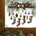 Christmas Window Stickers Christmas Stocking Bells Refrigerator