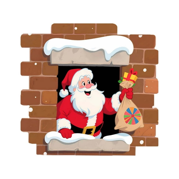 Christmas Window Stickers DIY Santa Claus Christmas Wall Decals for Home Room Holiday Party Decorations