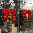 thumbnail image 1 of Christmas Window Stickers, Holiday Decorations, Large Red Bow Merry Christmas Glass Decals for Shopping Mall Store Front, Self-Adhesive PVC Snowflake Design, 1 of 7