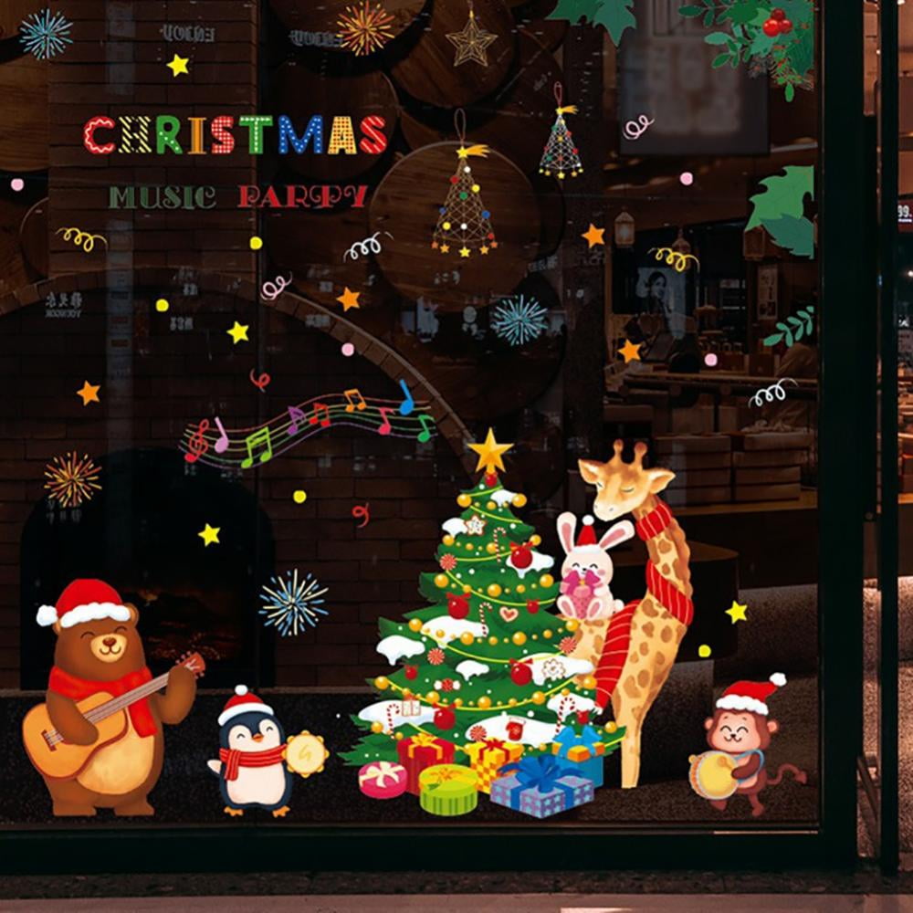 Christmas Window Stickers, PVC DoubledSided Window Clings Snowflake