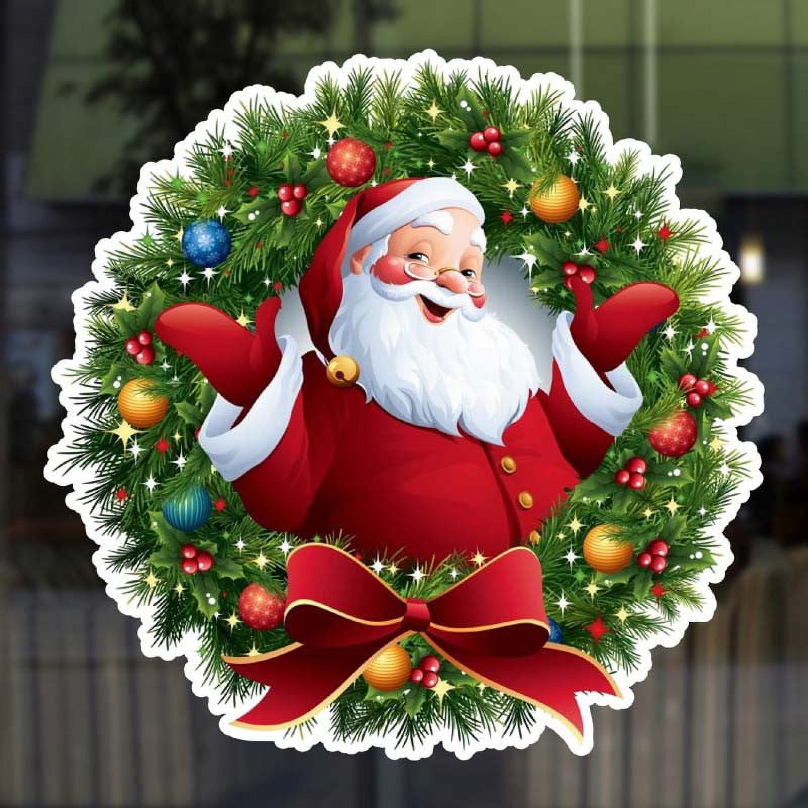 FOUNCY Santa Claus Wall Decals - Festive PVC Stickers For Holiday Decor