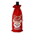thumbnail image 1 of Reusable Festive Christmas Wine Bottle Bag - DIY Design, Holiday Decor, 1 of 8
