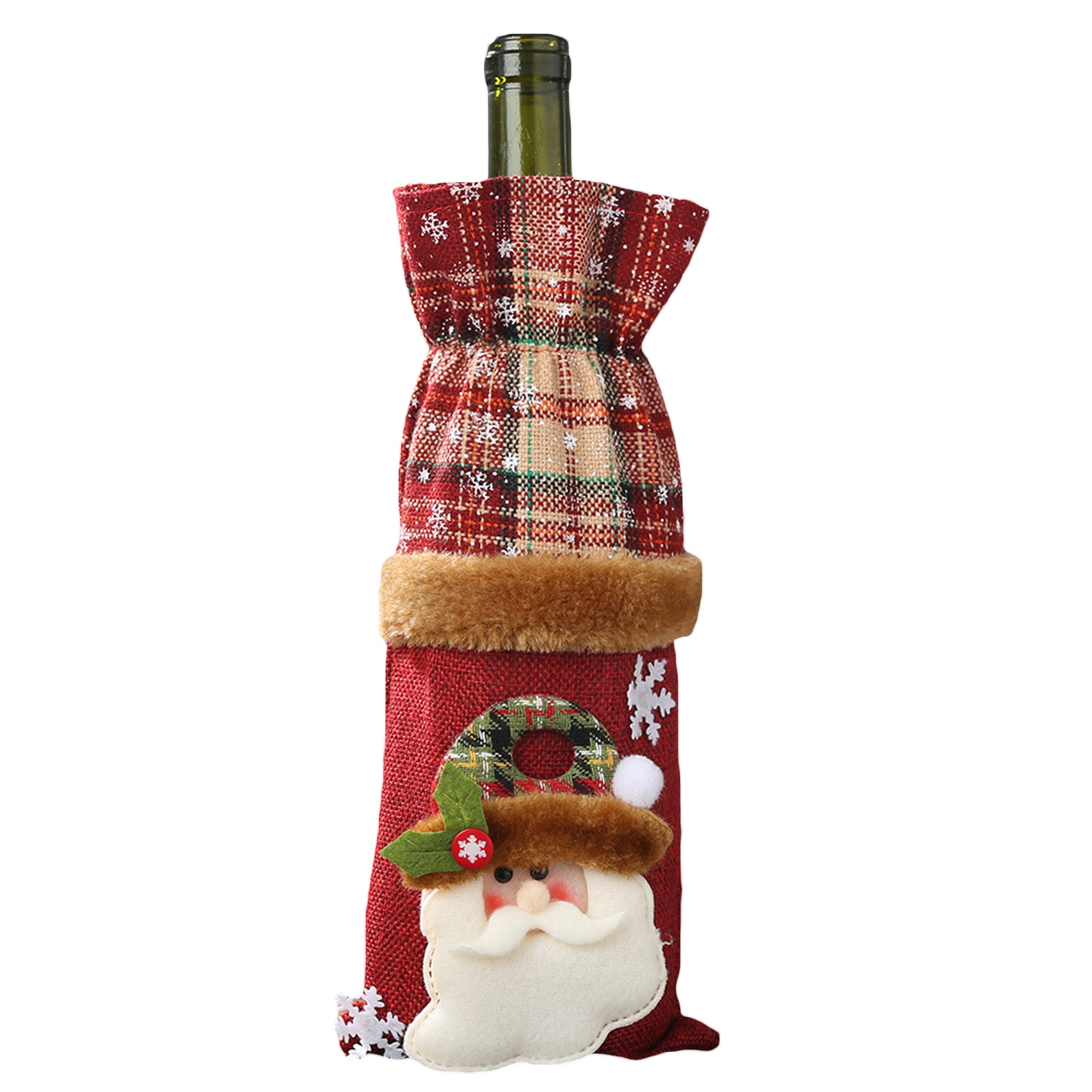 Christmas Wine Bottle Covers Santa Snowman Elk Wine Bottle Gift Bags