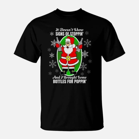 Christmas Wine Funny Santa Claus Wine Lover TShirt