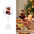 thumbnail image 1 of Christmas Wine Glass Stocking Design 12oz, Holiday Stemware with Smooth 2D Print, Xmas Party Table Decor & Secret Santa Gift for Wine Lovers & Mom, 1 of 4