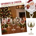 thumbnail image 1 of Christmas Wine Glasses 3D Christmas Painted Drinking Glasses Gold Spiral Stem Christmas Decorated Cute Glass Cups Festive Holiday Table Decor, 1 of 6