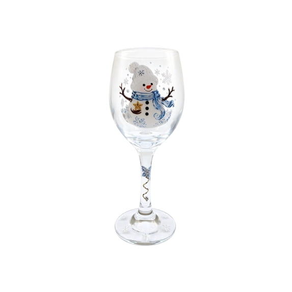 Christmas Wine Glasses Holiday Long Stem Glass Cups Clear Tumbler Glass Unique Christmas Gift for Party