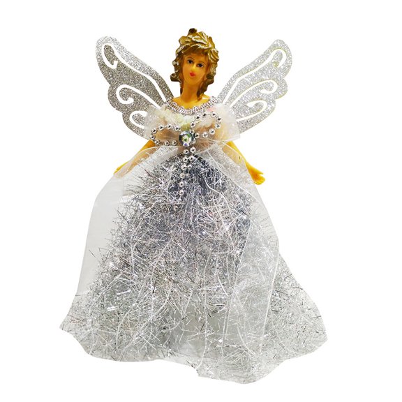 Christmas Wing Standing Angel Doll Hanging Pendant for Christmas Tree Home Decor