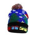 thumbnail image 1 of Christmas Winter Beanie Hat for Adult Graphic Knit Warm Cuffed Headwear Cap Pompom Cute Holiday Xmas Women Men Beanies, 1 of 4