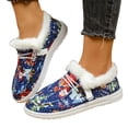 thumbnail image 1 of Christmas Winter Boots for Women 2025 Xmas Fuzzy Snow Ankle Booties Santa Casual Cozy Slip on Penny Loafer Flats Walking Shoes A Size 9.5, 1 of 7