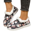 thumbnail image 1 of Christmas Winter Boots for Women 2025 Xmas Fuzzy Snow Ankle Booties Santa Casual Cozy Slip on Penny Loafer Flats Walking Shoes I Size 7, 1 of 6