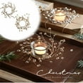 thumbnail image 1 of Christmas Winter Candle Rings Acrylic Candlestick Decorative Wreaths Mini Taper Candle Holder Wreaths for Christmas Table Centerpieces Door Window Wedding Party Decor, 1 of 8