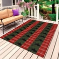 thumbnail image 1 of Christmas Winter Deer Outdoor Rug 5x7 Ft, Non Slip Washable Area Rug, Red Classic Plaid Green Pastoral Patio Rugs Carpet Runner, Large Floor Mat for Indoor/Outdoor Deck Porch Camping, 1 of 8