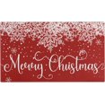 thumbnail image 1 of Christmas Winter Door Mat Outdoor for Front Door Decorations,Red Snowflake Snow Merry Christmas Doormat,Xmas Holiday Welcome Floor Mat Rug for Porch Entrance Farmhouse Decor,30" x 17", 1 of 6