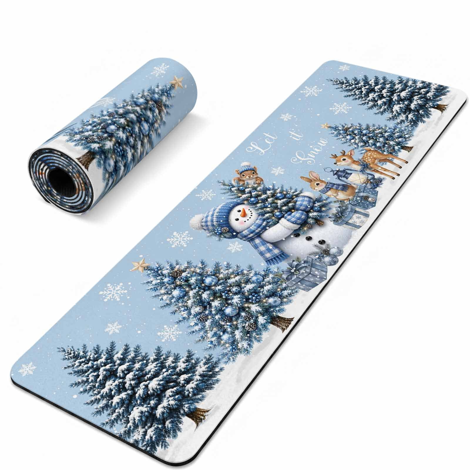 Christmas Winter Heat Insulation Mats for Countertop Rustic Snowman ...