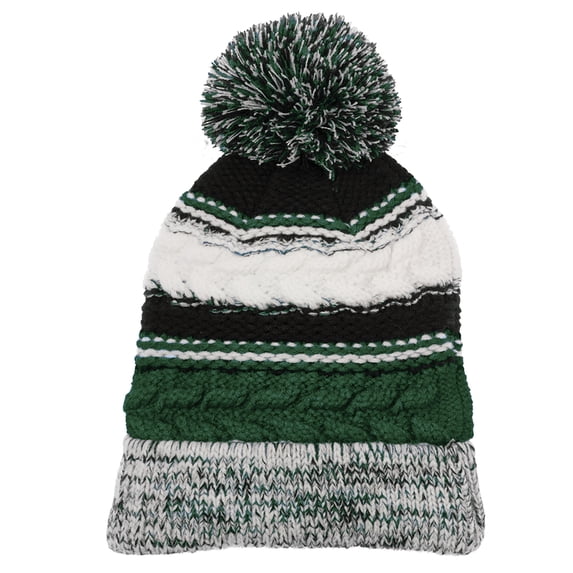 Christmas Winter Holiday Pom Pom Team Beanie Winter is Coming Soft Warm Head Hat Beanie - Forest Green