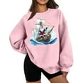 thumbnail image 1 of Christmas Winter Hoodies for Women Cute Prints Long Sleeve Fleece Sweatershirt Trendy Pullover Sweaters for Holiday, 1 of 5