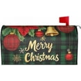 thumbnail image 1 of Christmas Winter Mailbox Covers Merry Christmas Checkered Mailbox Cover Green Buffalo Plaid Magnetic Mailbox Wraps Post Letter Box Cover 18X 21 for Garden Outdoor Decor, 1 of 6