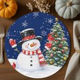 Christmas Winter Round Braided Placemats 15