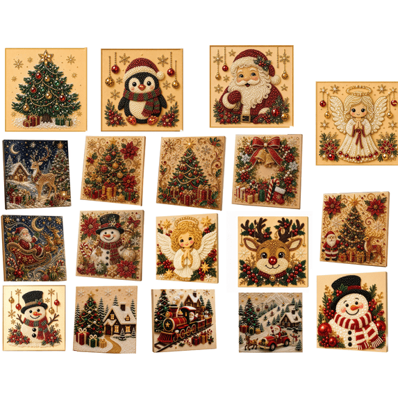 Christmas Winter Ski Village Diamond Art Painting Kit 3d Diamond Painting Craft Set Diy Fall Home Decor Wall Art Full Drill Gem Art, Decor & Gift for Adults & Teen