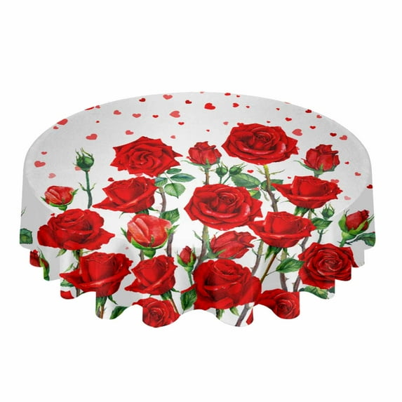Christmas Winter Snowflake Gnome Round Tablecloth Waterproof Wedding Decor Table Cover Christmas Party Decorative Tablecloth