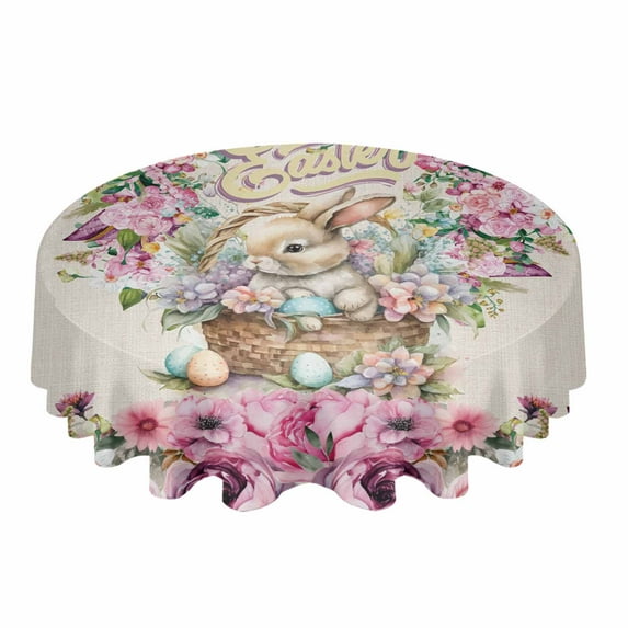 Christmas Winter Snowflake Gnome Round Tablecloth Waterproof Wedding Decor Table Cover Christmas Party Decorative Tablecloth