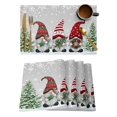 thumbnail image 1 of Christmas Winter Snowflake Gnome Table Mat Holiday Kitchen Dining Table Decor Placemat Wedding Party Decor Table Napkin, 1 of 4