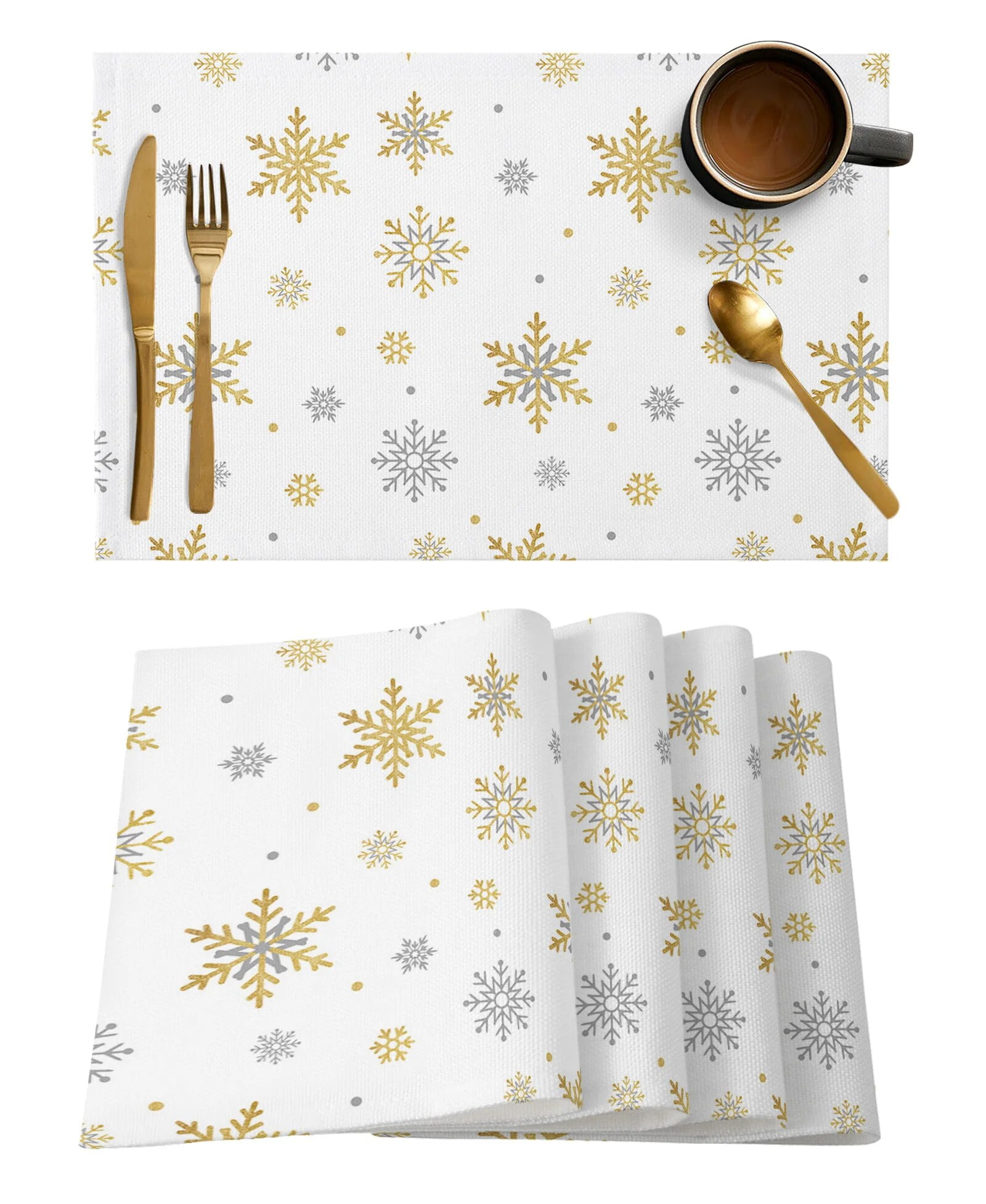 Christmas Winter Snowflake Red Kitchen Dining Table Decor Accessories