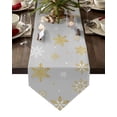 thumbnail image 1 of Christmas Winter Snowflakes Gray Table Runner Christmas Kitchen Dining Decor Table Runner Wedding Decor Tablecloth, 1 of 5
