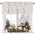 thumbnail image 1 of Christmas Winter Snowman Valances for Windows, 42 x 18in, Xmas Snowflakes Beige Patches Rod Pocket Kitchen Valance Curtain Light Filtering Window Treatments for Living Room Bedroom, 1 Panel, 1 of 7
