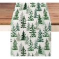 thumbnail image 1 of Christmas Winter Table Runner 13x36 Inch, Merry Christmas Green Pine Trees Table Decors for Seasonal Xmas Holiday Farmhouse Home Kitchen Dining Party, 1 of 6