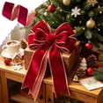 thumbnail image 1 of Christmas Wired Ribbon with Gold Trim, Plaid Fabric Ribbon Roll, Gift Wrapping Wreath Tree Decor, 1 of 6